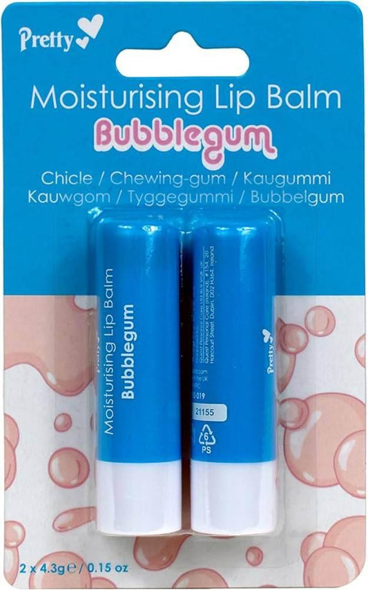 PRETTY MOISTURISING LIP BALM “BUBBLEGUM” PACK OF 2 - Cloud Nine Stores