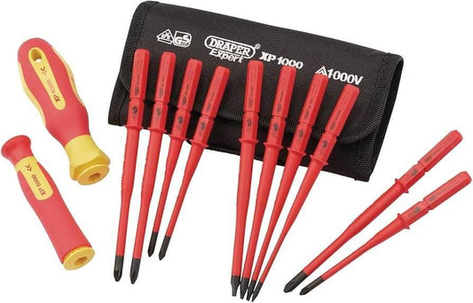 Draper 70867 XP1000 VDE Extra Slim Interchangeable Screwdriver Set (12 Piece) - Cloud Nine Stores