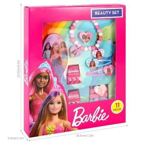 Barbie Beauty Set 11pc Girls Jewellery & Hair Accessories - Cloud Nine Stores