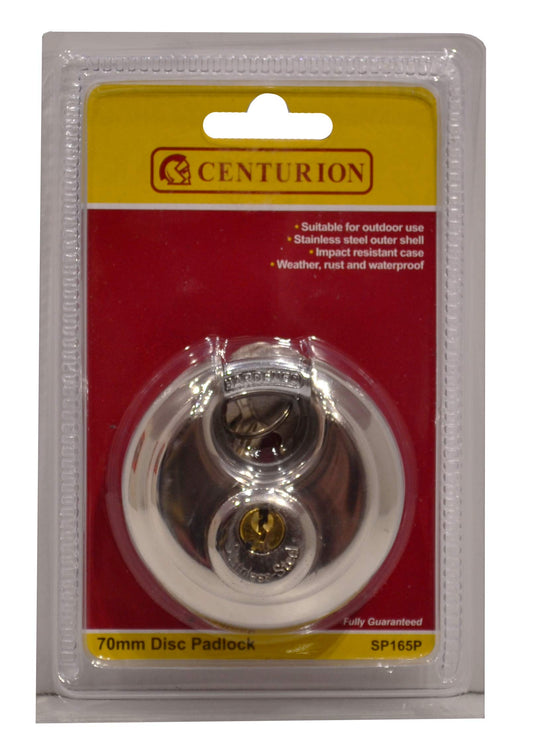 Discus Padlock, 70mm, Stainless Steel