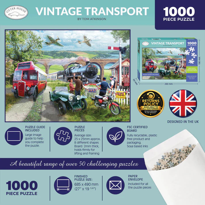 Vintage Transport - 1000 Piece Jigsaw Puzzle Cloud Nine Stores