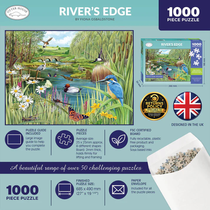 River's Edge - 1000 Piece Jigsaw Puzzle Cloud Nine Stores