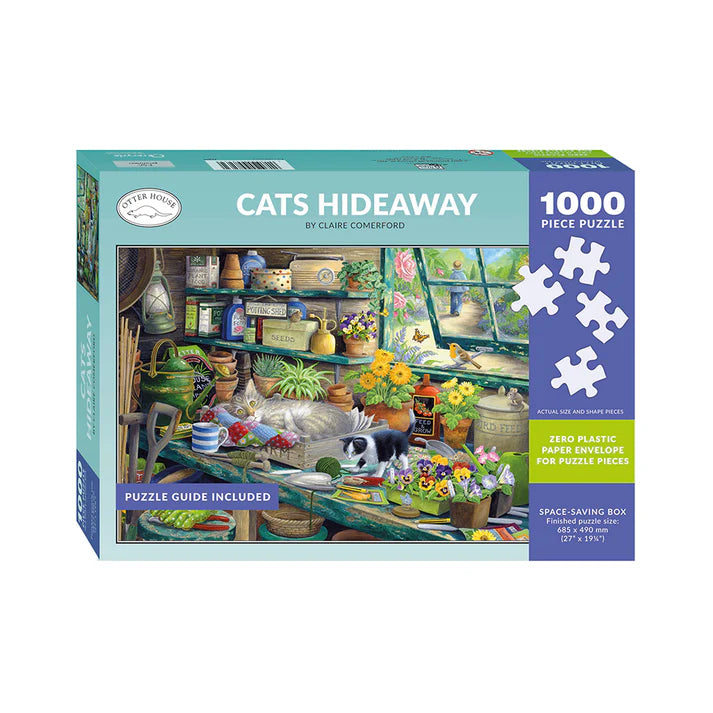 Cats Hideaway 1000 Piece Jigsaw Puzzle Cloud Nine Stores
