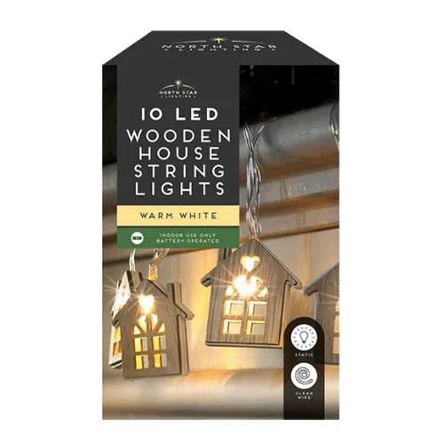 Wooden House String Lights - Cloud Nine Stores