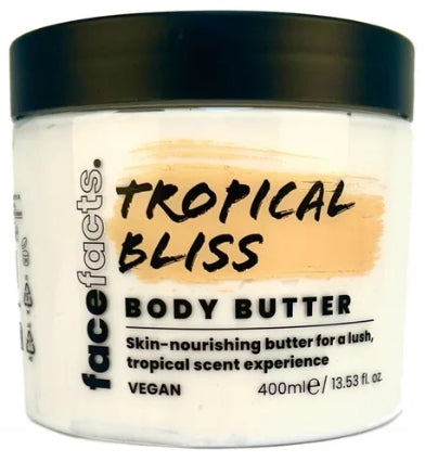 4 X FACE FACTS 400ml BODY BUTTER 1 OF EACH: LEMON SWIRL, TROPICAL BLISS, PLUM PASSION & KIWI Cloud Nine Stores