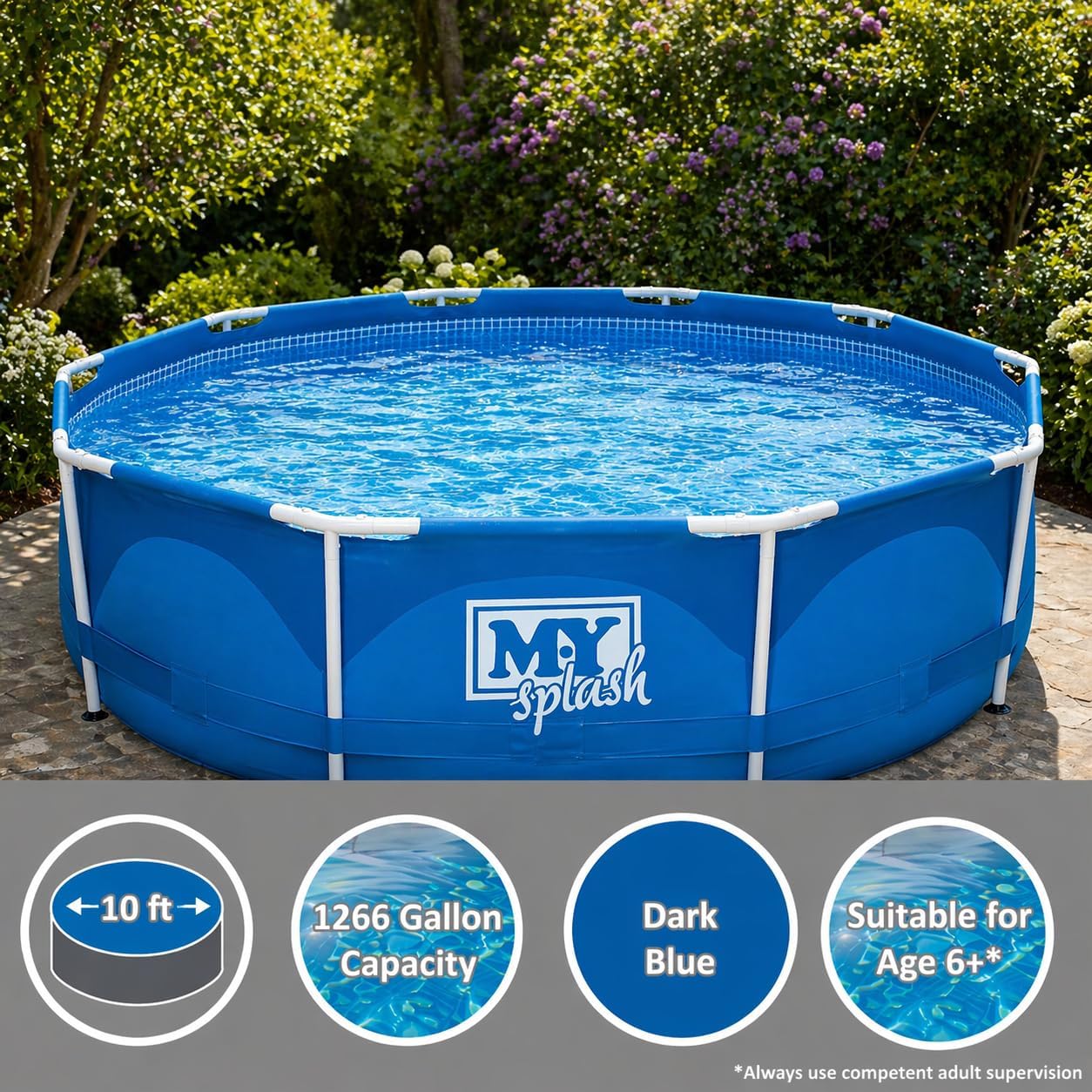 10ft M.Y Splash Metal Frame Swimming Pool