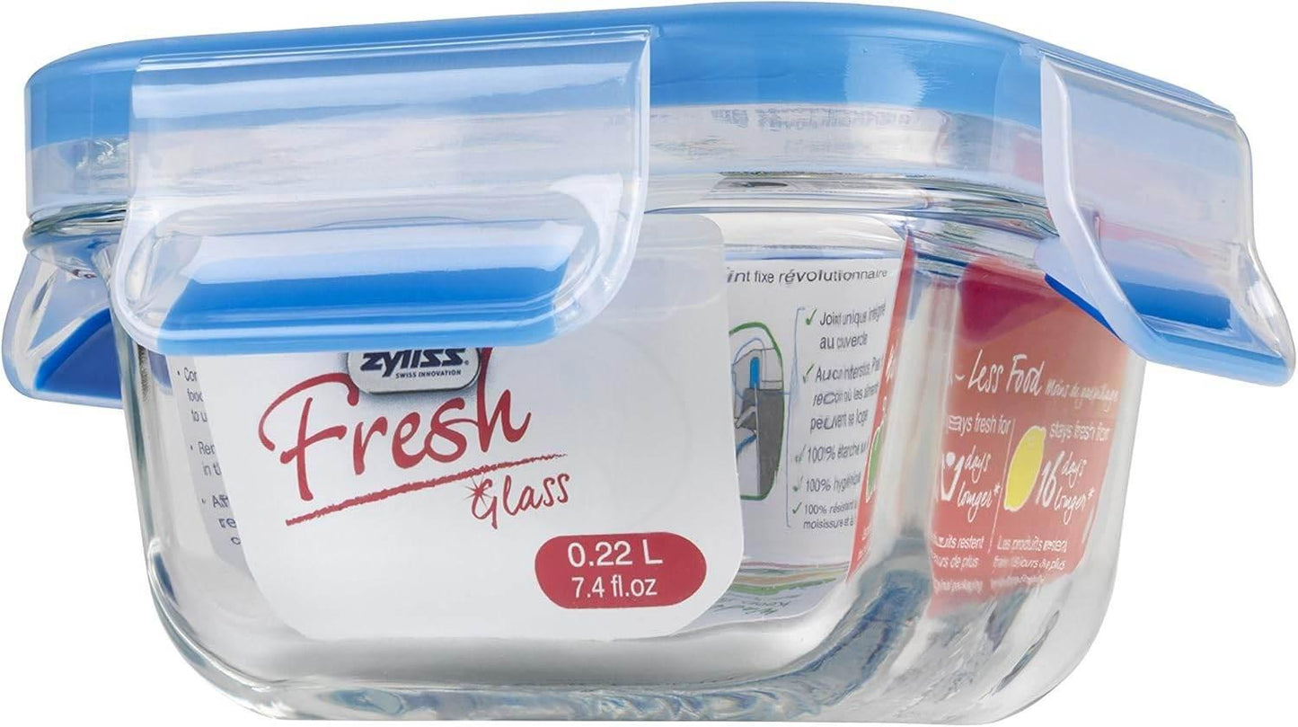 Zyliss Fresh Glass Square Container - 0.22L - Cloud Nine Stores