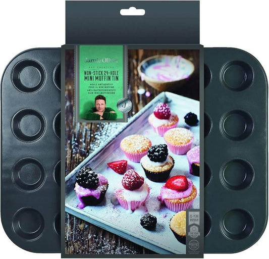 Jamie Oliver JB1065 Bakeware Range Non-Stick Mini Muffin Tray with 24 Holes - Cloud Nine Stores
