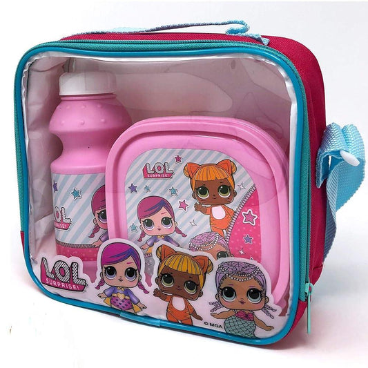 L.O.L. Surprise! Kids 3 Piece Lunch Bag Box and Bottle Set - Cloud Nine Stores