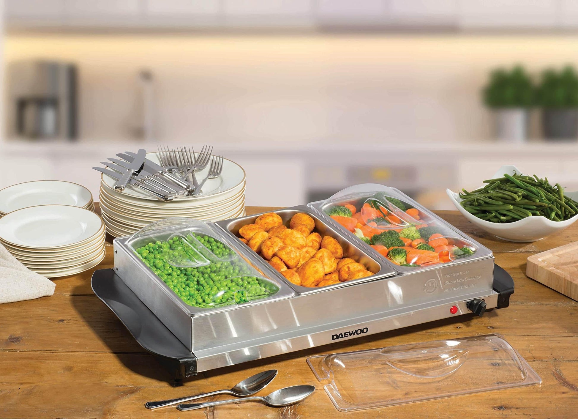 Electric Buffet Server With Serving Dishes And Plate Daewoo Food Warmer - Cloud Nine Stores