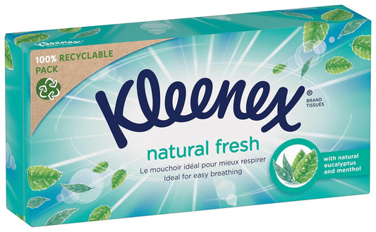 Kleenex Natural Fresh 3-Ply Tissues with Natural Eucalyptus and Menthol - Cloud Nine Stores