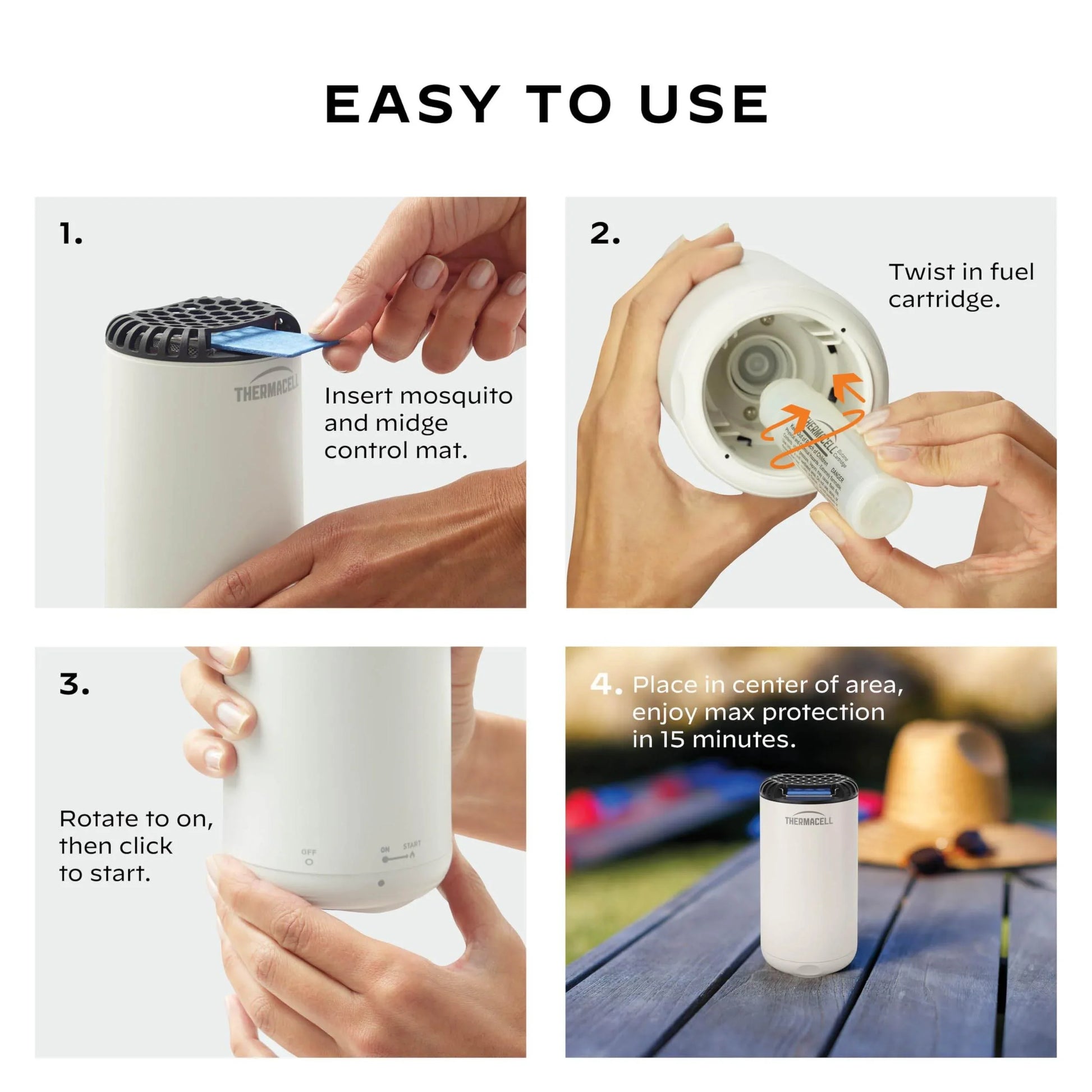 Thermacell Halo Mini Patio Shield Mosquito and Flying Insect Repeller DEET-free - Cloud Nine Stores