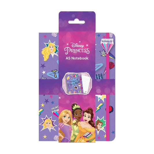 Disney Princess A5 Novelty Hardback Notebook - Purple