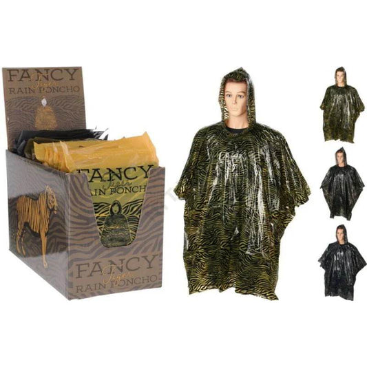 Adult Fancy Tiger Rain Poncho - Cloud Nine Stores