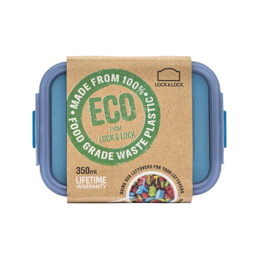 Lock&Lock Eco Rectangular Plastic Container Dishwasher Safe Storage Jar - 350ml - Cloud Nine Stores