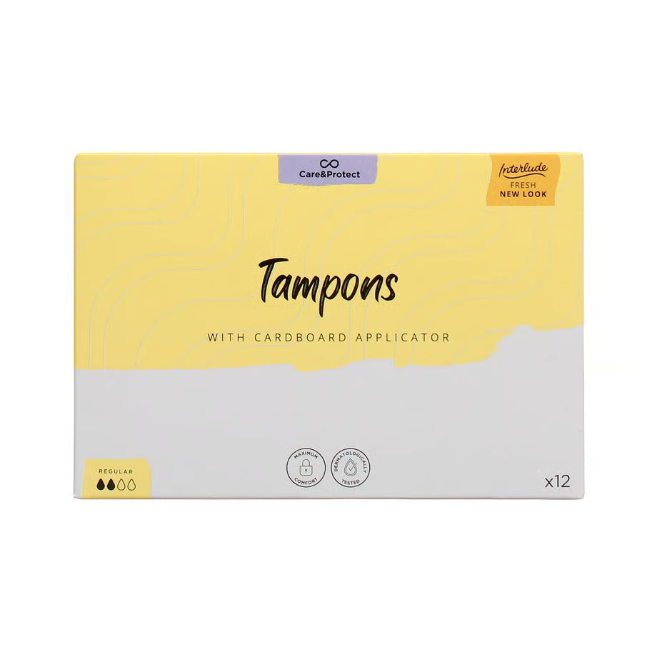 5 x INTERLUDE CARE & PROTECT TAMPONS WITH APPLICATOR REGULAR 12 PACK Cloud Nine Stores
