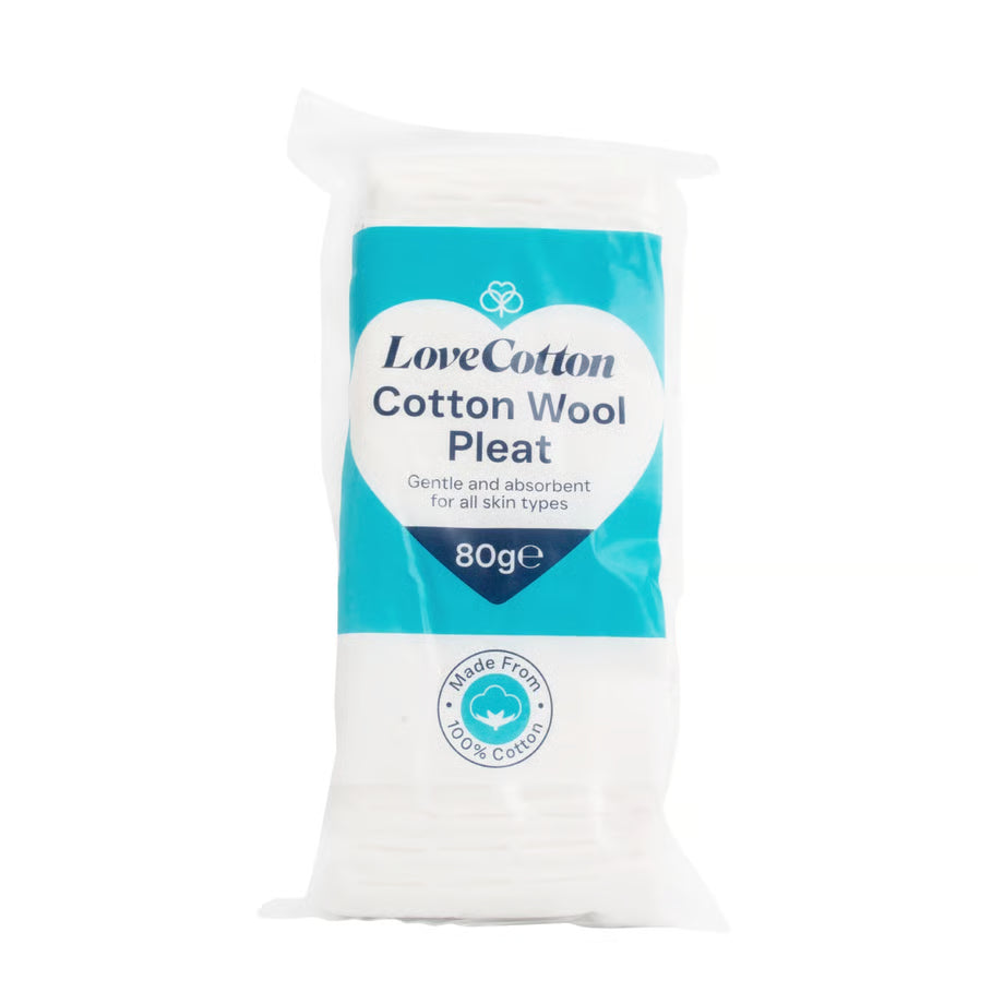 5 x LOVE COTTON 80G COTTON WOOL PLEAT