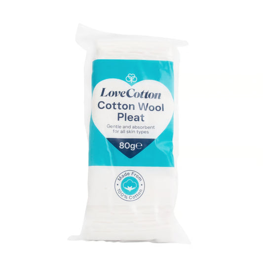 3 x LOVE COTTON 80G COTTON WOOL PLEAT