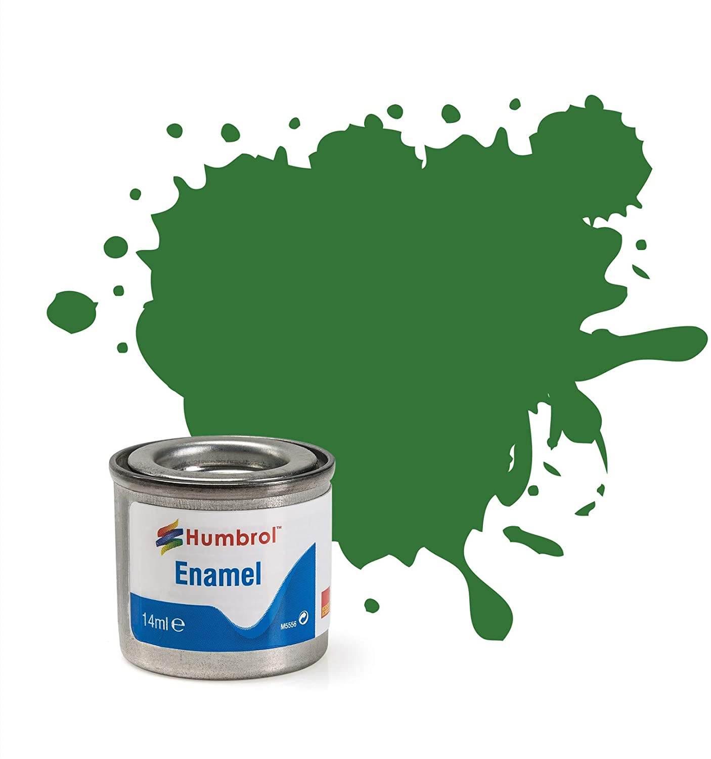 Humbrol No.131 MID GREEN 14ml SATIN Enamel Tinlet - Cloud Nine Stores