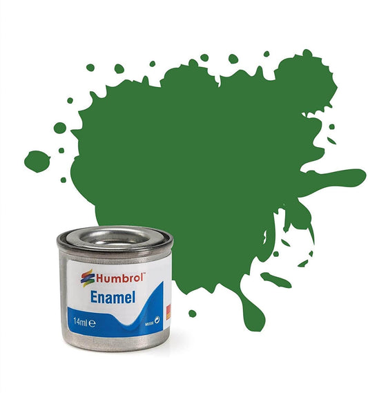 Humbrol No.131 MID GREEN 14ml SATIN Enamel Tinlet - Cloud Nine Stores