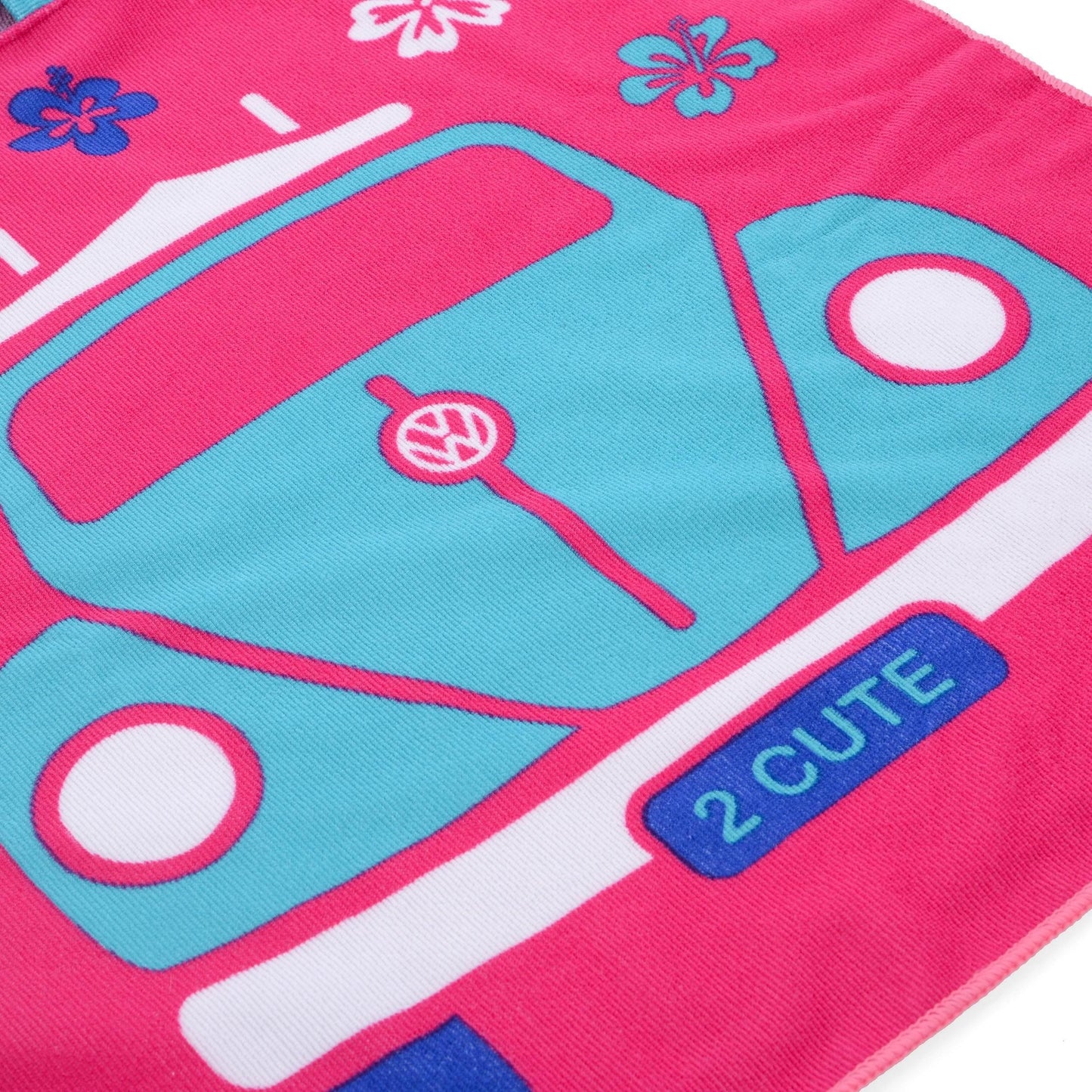 Official VW Volkswagen Girls Hooded Beach Poncho Towel Quick Drying Pink - Cloud Nine Stores