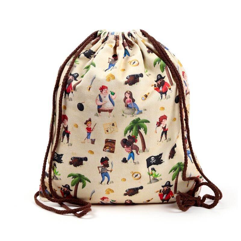 Jolly Rogers Pirate Canvas Drawstring Bag - Cloud Nine Stores