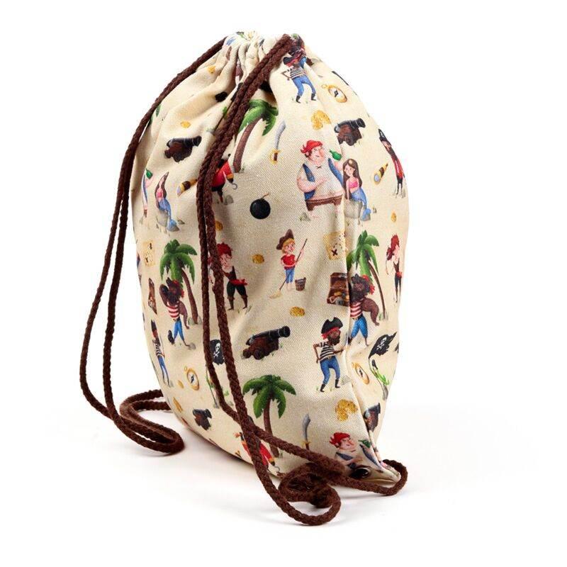 Jolly Rogers Pirate Canvas Drawstring Bag - Cloud Nine Stores