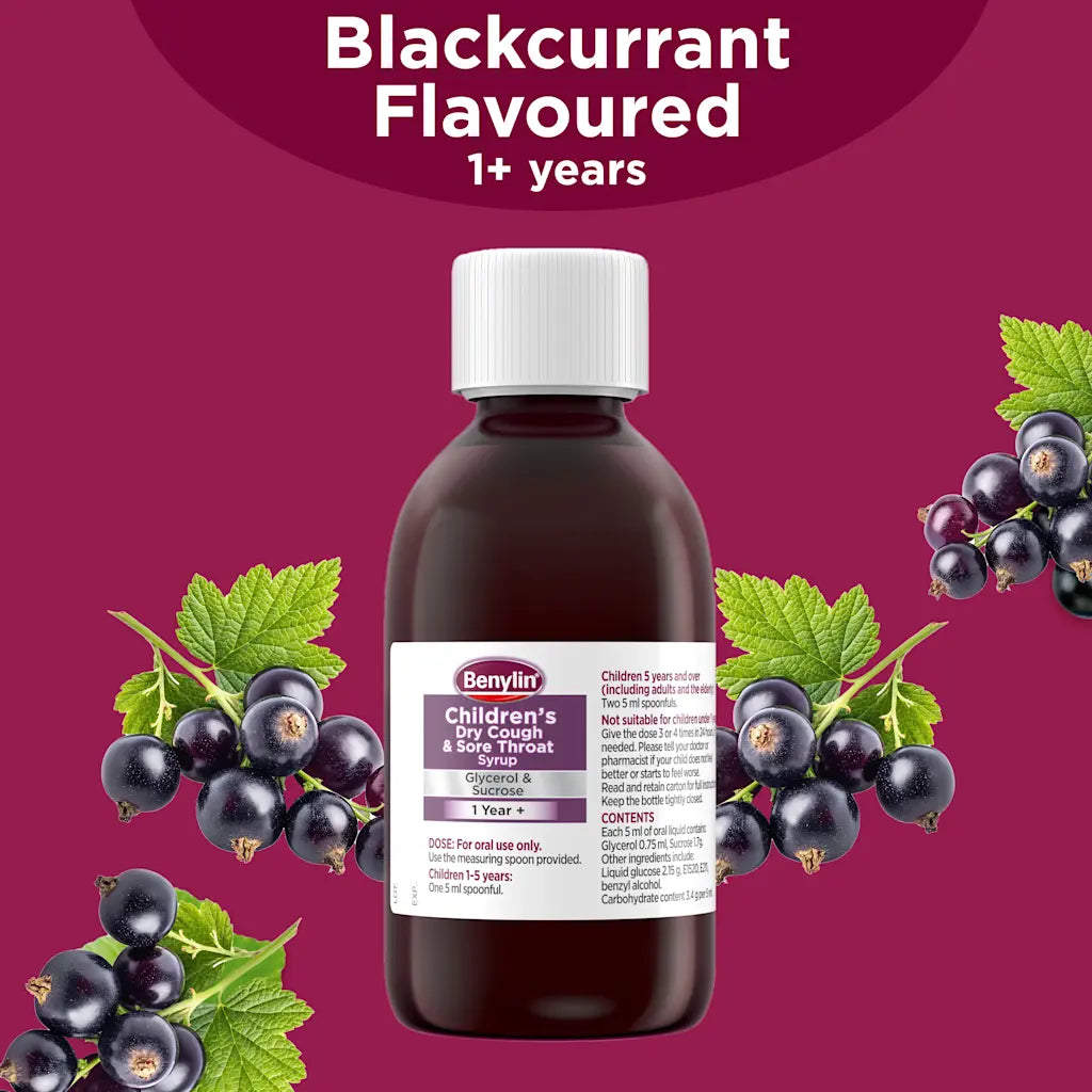 2 x BENYLIN CHILD 125ML DRY COUGH BLACKCURRANT Cloud Nine Stores