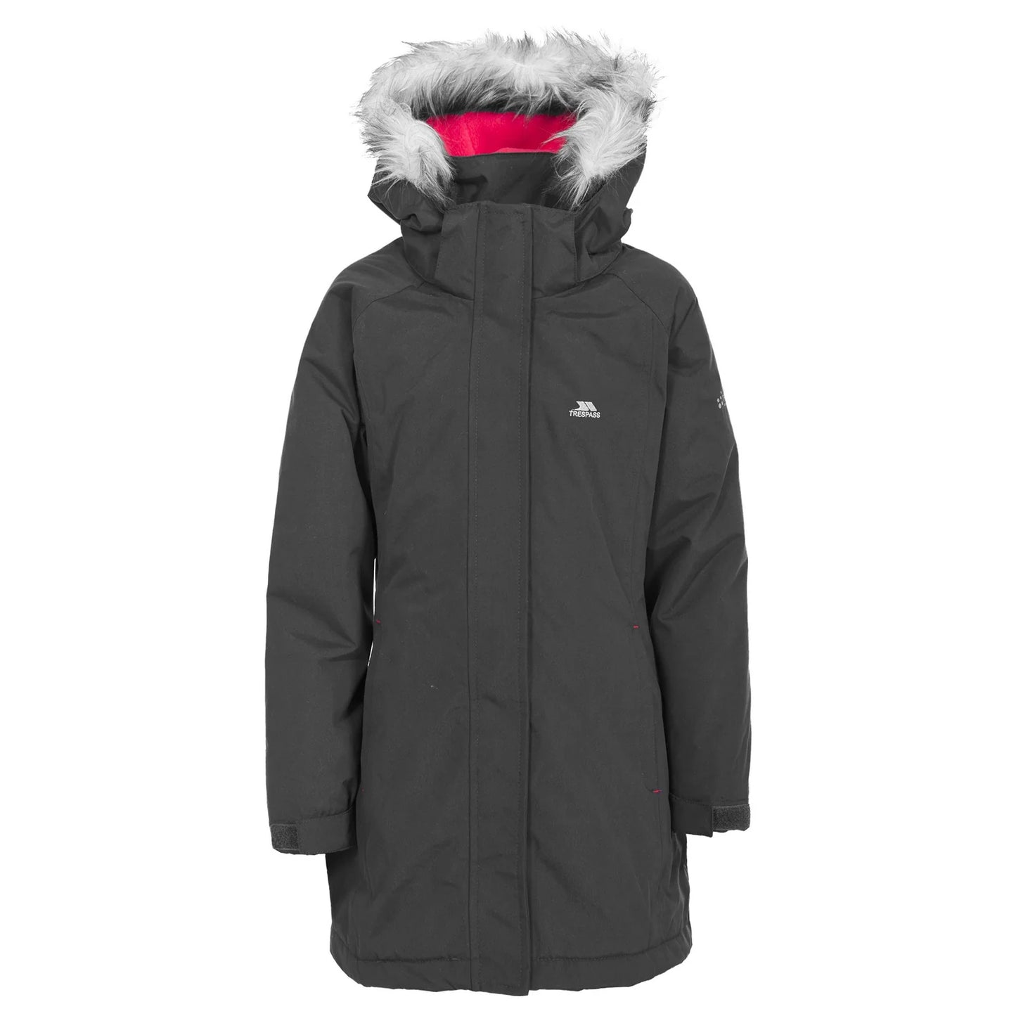 Trespass Fame Waterproof Parka Jacket - Black 7-8 Years Cloud Nine Stores