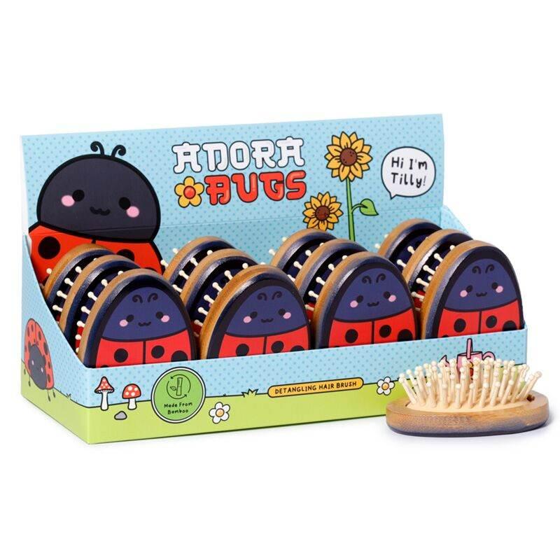 Adoramals Adorabugs Tilly the Ladybird Shaped Bamboo Hair Brush - Cloud Nine Stores