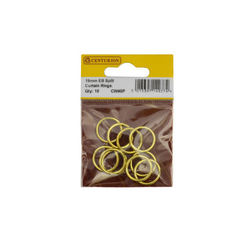 Centurion® Split Curtain Rings, 19mm, Brassed Cloud Nine Stores