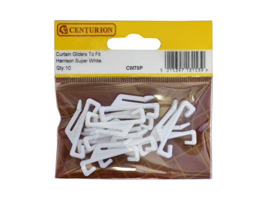 Curtain Gliders To Fit Harrison Super White (Pack of 10)