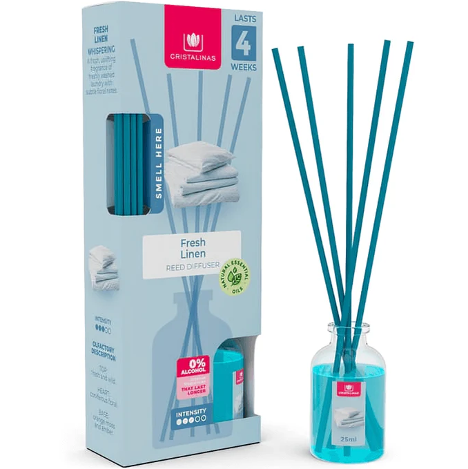 CRISTALINAS 25ML REED DIFFUSER FRESH LINEN
