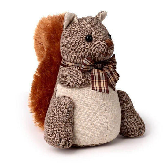 Plush Squirrel with Bowtie Doorstop - Cloud Nine Stores