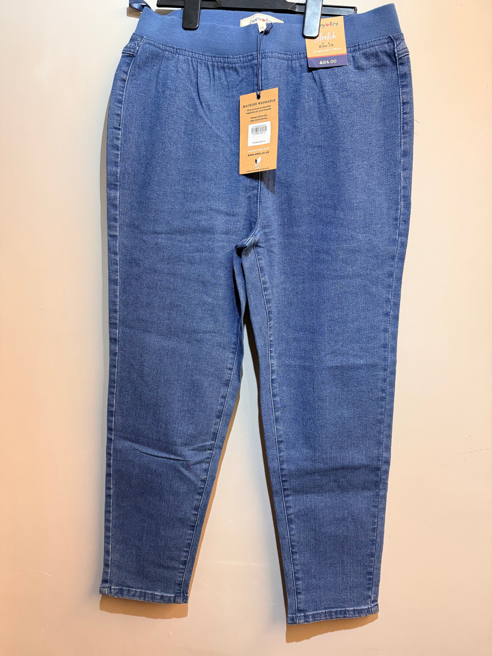 Ladies Country Rose Light Denim Jeans