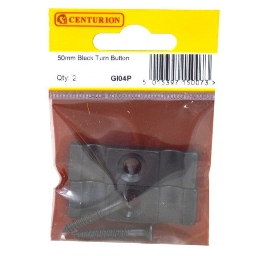 CENTURION Steel Turn Buttons, Epoxy Black, 50mm Cloud Nine Stores