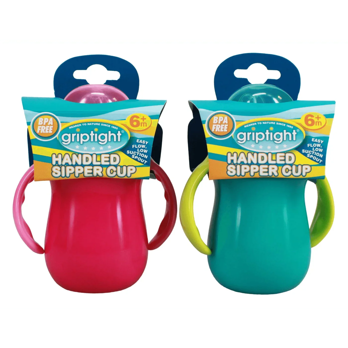 GRIPTIGHT HANDLED SIPPER CUP - Cloud Nine Stores