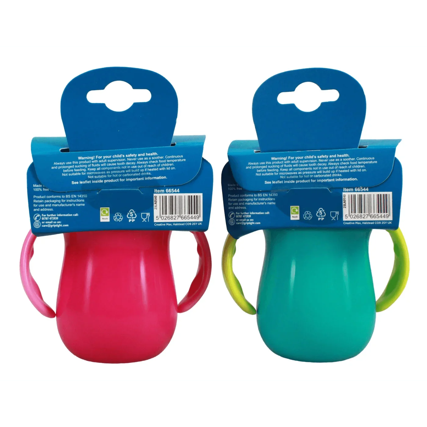 GRIPTIGHT HANDLED SIPPER CUP - Cloud Nine Stores