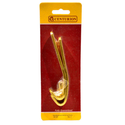 Centurion - Gold Aluminum Coat Hooks - HE10P Cloud Nine Stores