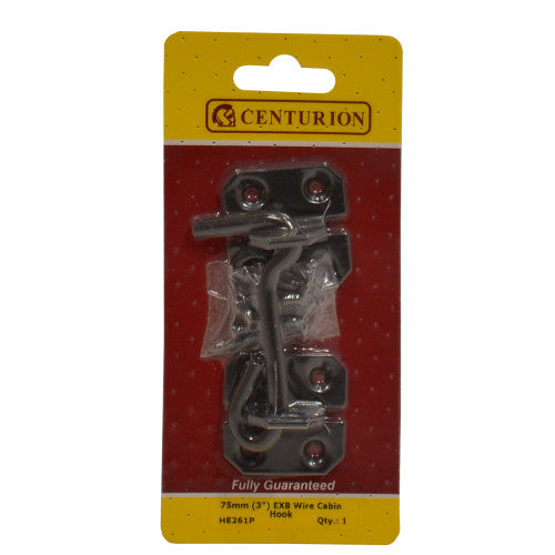 CENTURION Wire Cabin Hooks, Epoxy Black, 75mm