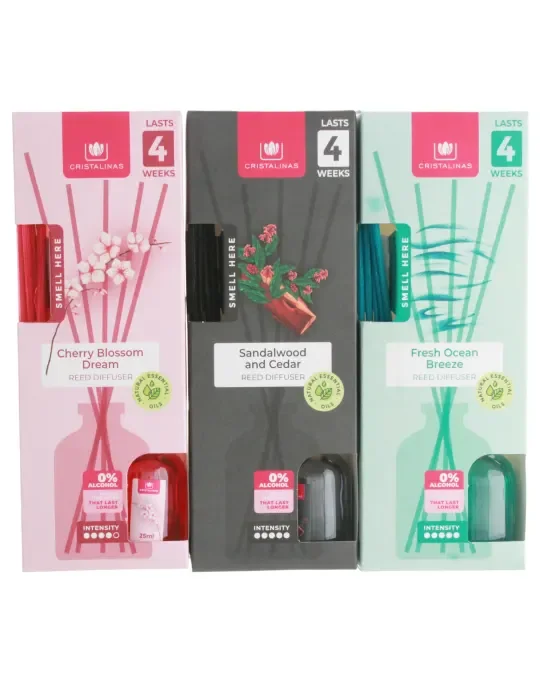 CRISTALINAS 25ML REED DIFFUSER ASSORTED