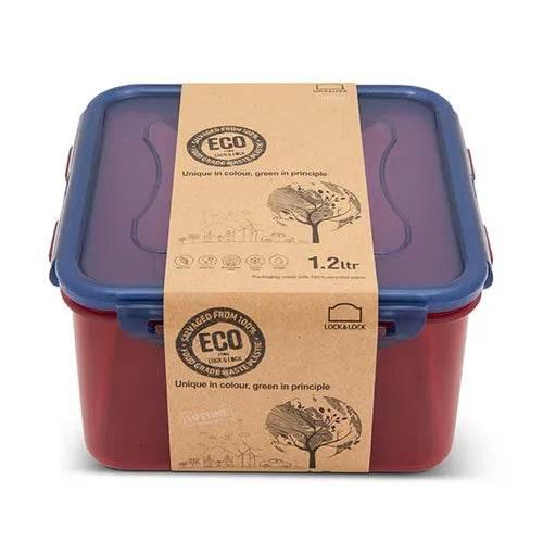 LocknLock Eco 1.2 Litre Square Storage Container - Cloud Nine Stores