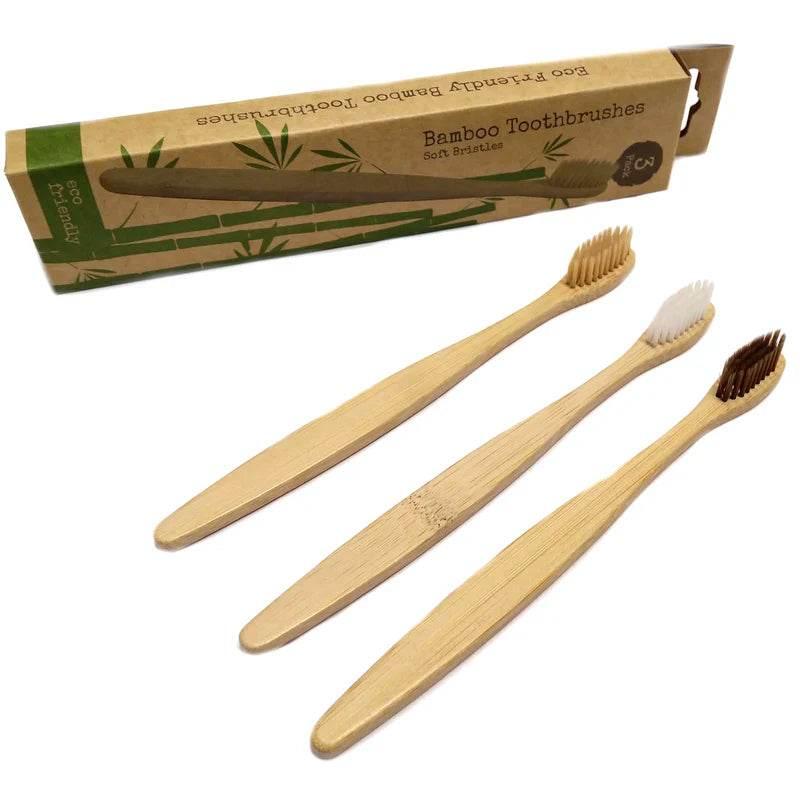 Bamboo Toothbrushes - 3 Pack - Cloud Nine Stores