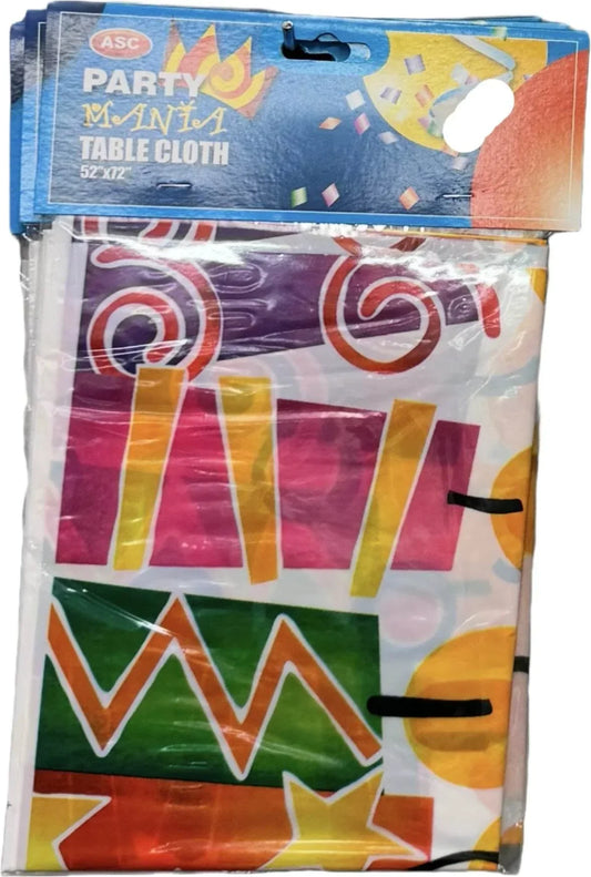 Party Mania Table Cloth 52'' x 72'' Candles Design - Cloud Nine Stores