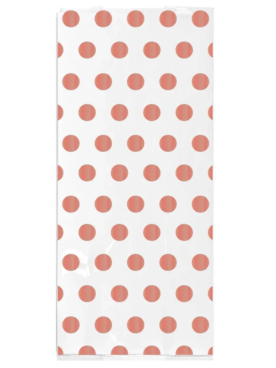 Rose Gold Polka Dot Cello Bags with Twist Ties Pk/20 - Cloud Nine Stores