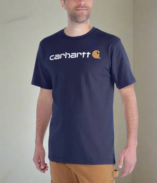 Carhartt  Short Sleeve Logo T-shirt Navy