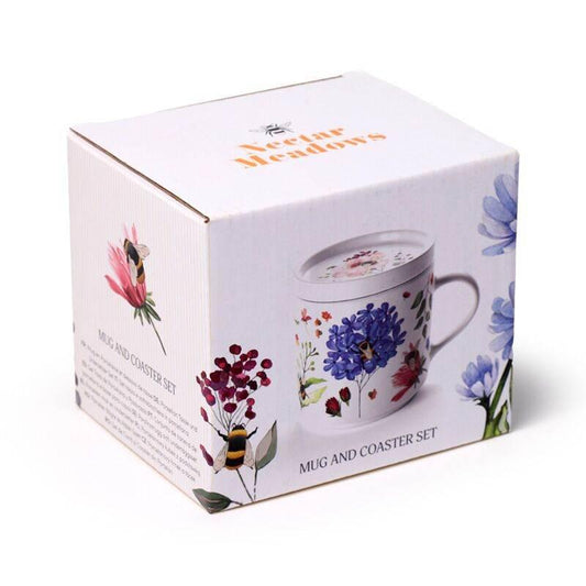 Nectar Meadows Porcelain Mug & Coaster Lid Set - Cloud Nine Stores