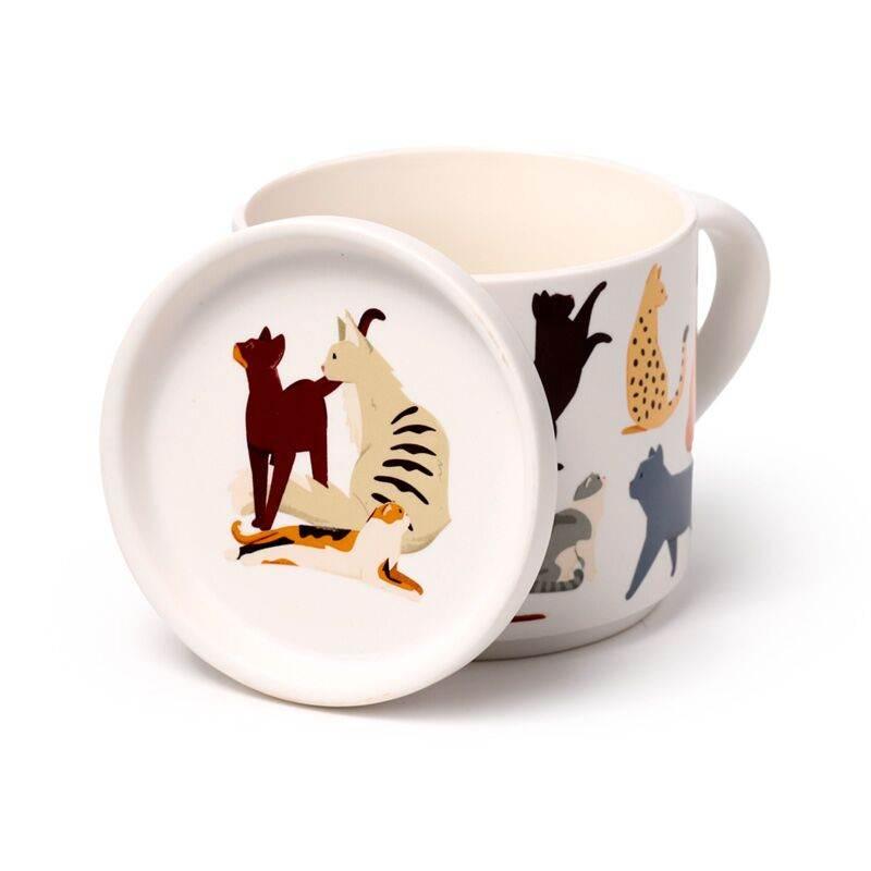 Feline Fine Cats Porcelain Mug & Coaster Lid Set - Cloud Nine Stores