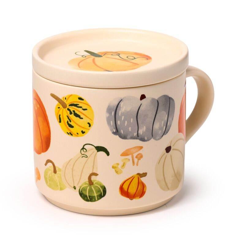 Autumn Harvest Porcelain Mug & Coaster Lid Set - Cloud Nine Stores