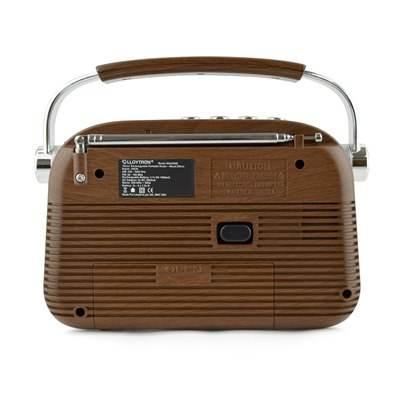 Lloytron Vintage Rechargeable Bluetooth AM/FM Radio – Wood Effect - Cloud Nine Stores